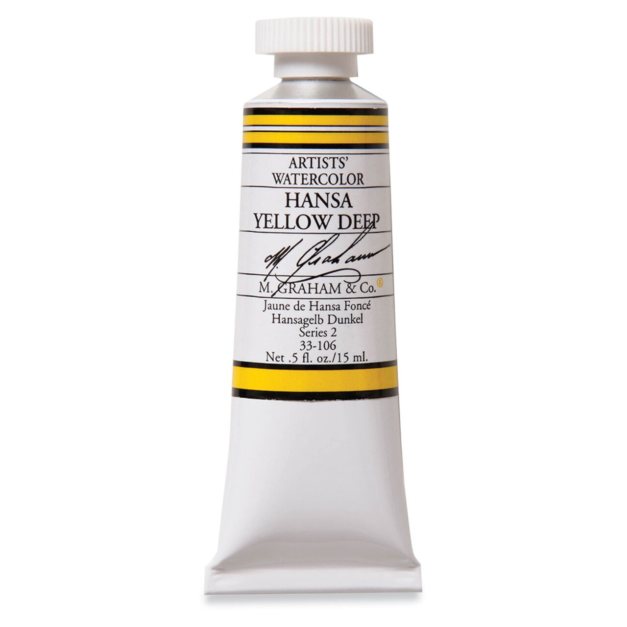 M. Graham Artists' Watercolor - Hansa Yellow Deep, 15 ml tube